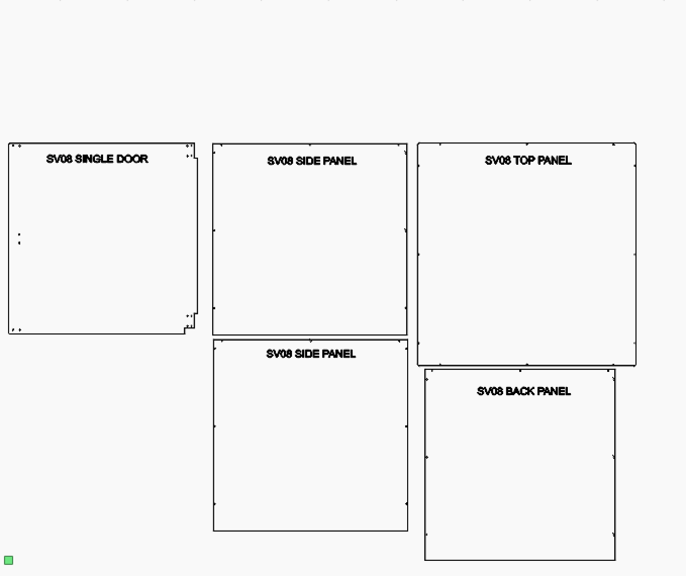 SV08 Acyrlic Enclosure Kit With Single Pane Door